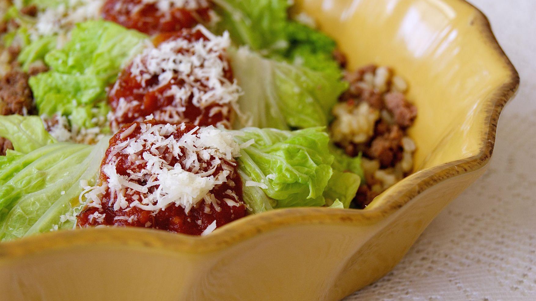 RECIPE: Cabbage Rolls with Brown Rice and Marinara